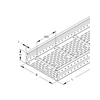 Nagyfesztávú kábeltálca perforált 6m acél szalaghorganyzott 105mm x 200mm x WRL 105200 Niedax